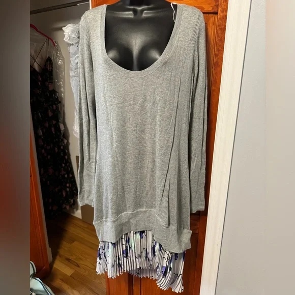 strapless open back dress Doreyda Scoop Back Midi Sweater Dress